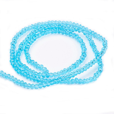 Cristale rondele 3x2mm, transparente, bleu-sir 155-160 bc 1 buc