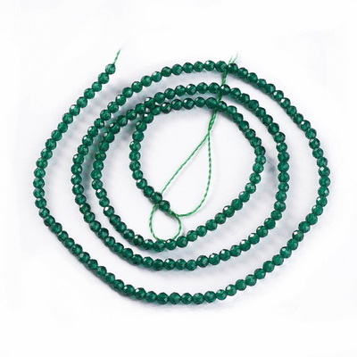 Cristale rotunde 2mm, transparente, verzi -sir 185-190bc 1 buc