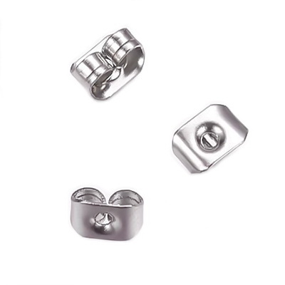 Dop cercei otel inoxidabil chirurgical 316, fluturas, 5x3.5x2.5mm 2 buc
