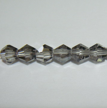 Margele sticla biconice fumurii metalizate 4mm