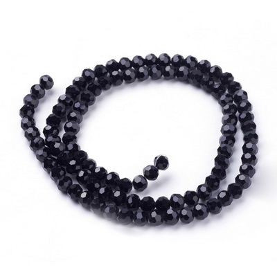 Cristale rotunde 4mm, negre-sir 90-92 buc 1 buc