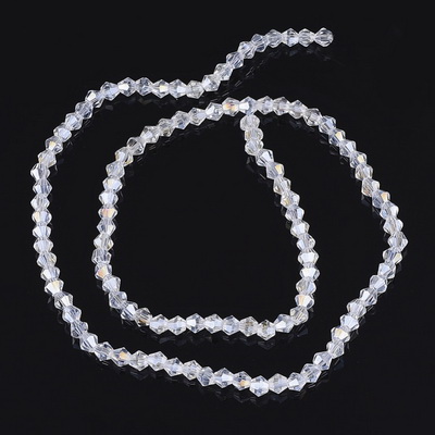 Cristale biconice 4mm, transparente AB-sir 89 buc 1 buc