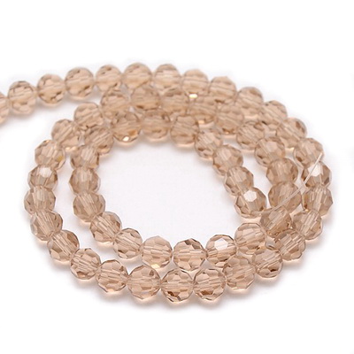 Cristale rotunde 4mm transparente, maro deschis-sir 95 buc 1 buc