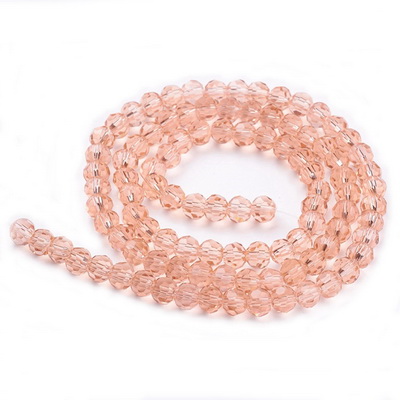 Cristale rotunde 4mm, transparente, roz deschis-sir 95 buc 1 buc