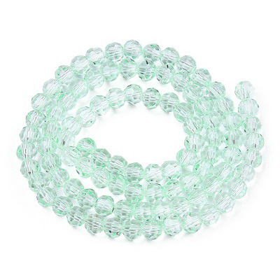 Cristale rotunde 4mm, transparente verde deschis-sir 92 buc 1 buc