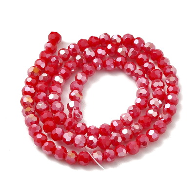 Cristale rondele 4x3mm, imitatie jad, rosii AB-sir 97buc 1 buc