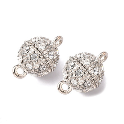 Inchizatoare magnetica cu rhinestone, 20x12mm 1 buc