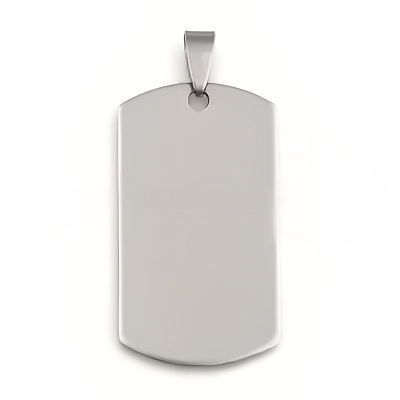 Pandantiv otel inoxidabil 201, pt.gravat, rectangular, cu agatatoare, 48x24x1mm 1 buc