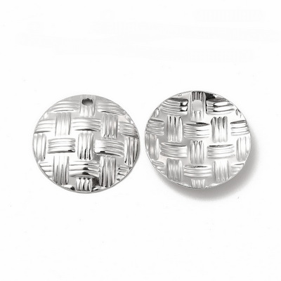 Pandantiv otel inoxidabil 304, cu tesatura, 20x3mm 1 buc