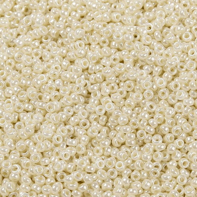 Margele Miyuki Rocailles,15/0, 1.5mm, (RR440) Ivory Luster-5g 1 buc