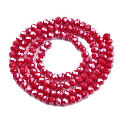 Cristale rondele 4x3mm, lucioase, rosu inchis-118 buc 1 buc