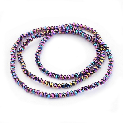 Cristale rondele 3x2mm, placate multicolor-sir 154 buc 1 buc