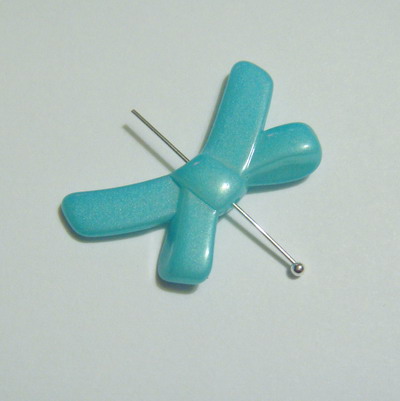 Fundite plastic turcoaz 33x21 mm