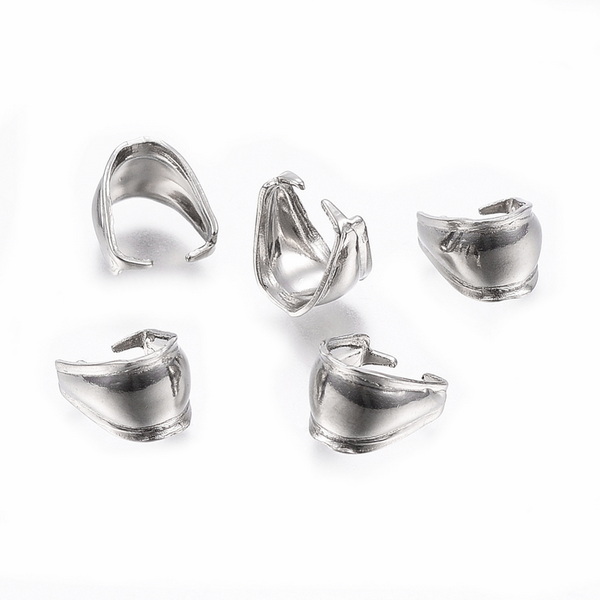 Agatatoare pandantiv, otel inoxidabil 304, 9.5x7x6.5mm, interior 8x5mm 1 buc