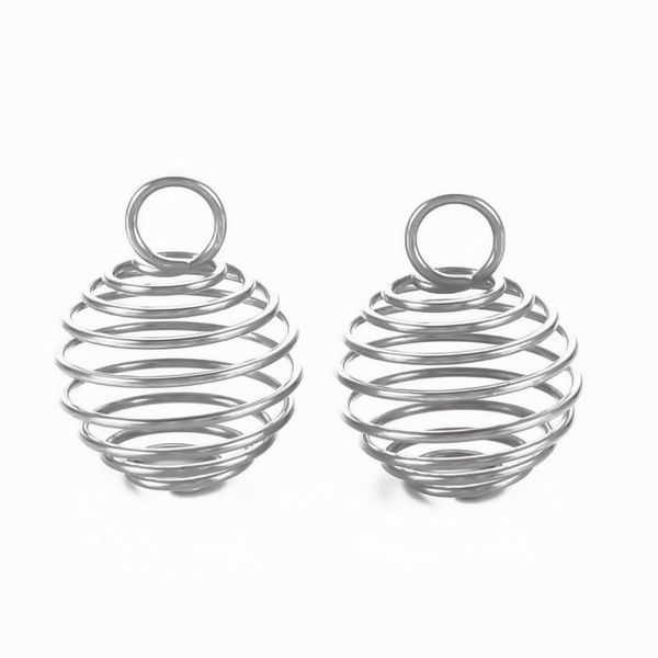 Pandantiv otel inoxidabil 304, spiralat, 16x14mm 1 buc