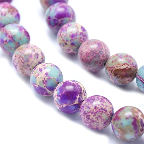 Jasp imperial bleu cu violet, 6mm 1 buc
