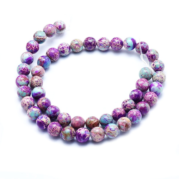 Jasp imperial bleu cu violet, 6mm-sir 58 buc 1 buc