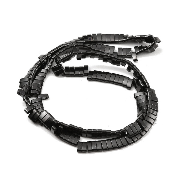 Hematit negru cu 2 orificii, 5x5x2mm-sir 185 buc 1 buc