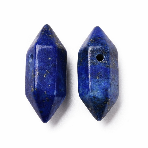 Pandantiv lapis lazuli cu 2 vafuri, 20x8mm 1 buc