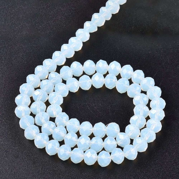 Cristale rondele 8x6mm, imitatie opal-sir 66-67 buc 1 buc