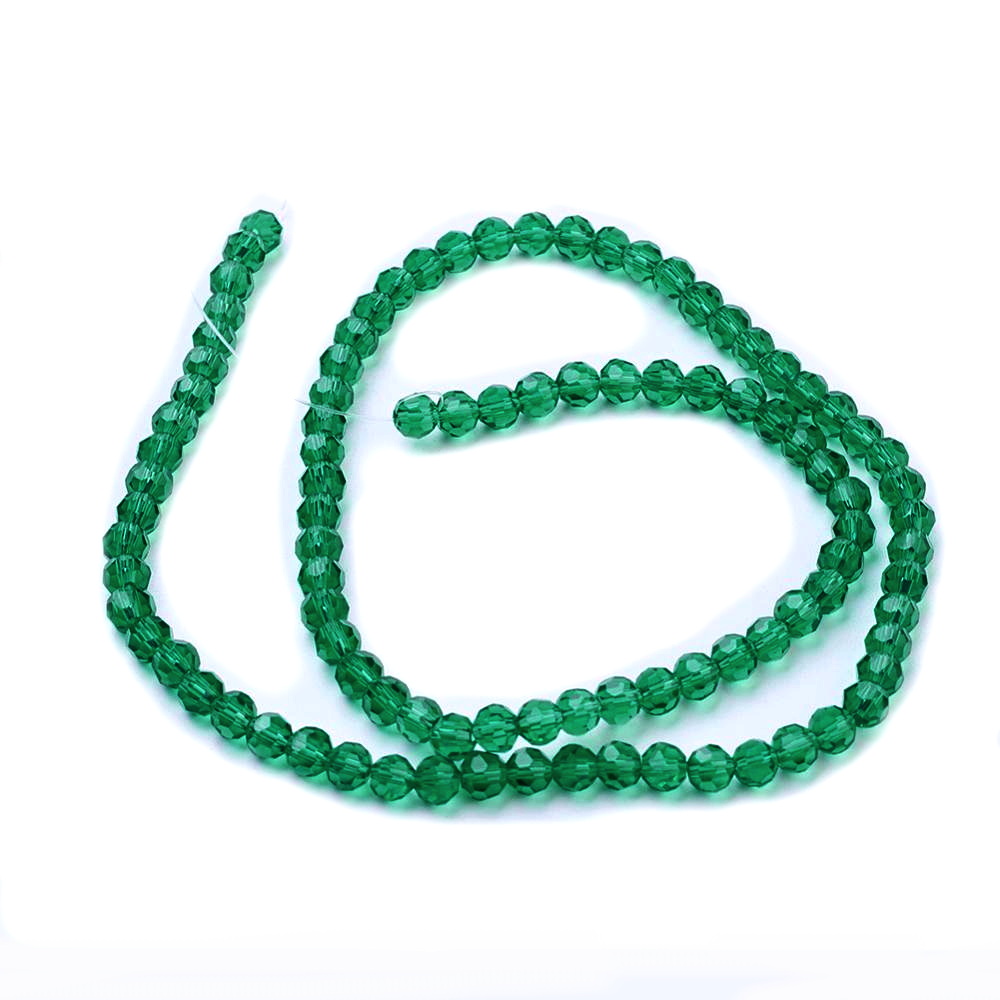 Cristale rotunde 4mm, verzi-sir 95 buc 1 buc