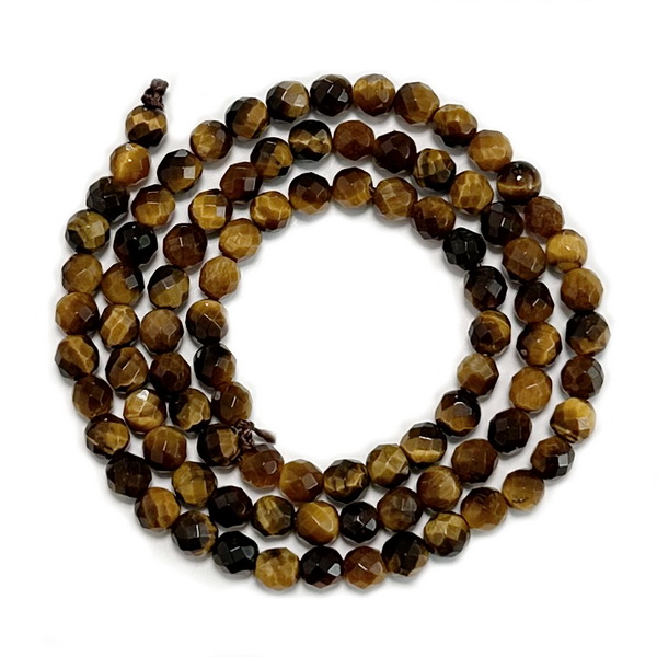 Ochi de tigru, fatetat, 4mm-sir 90 buc 1 buc