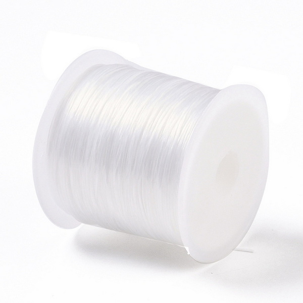 Fir elastic alb, plat, 0.8 mm- bobina 30 metri 1 buc