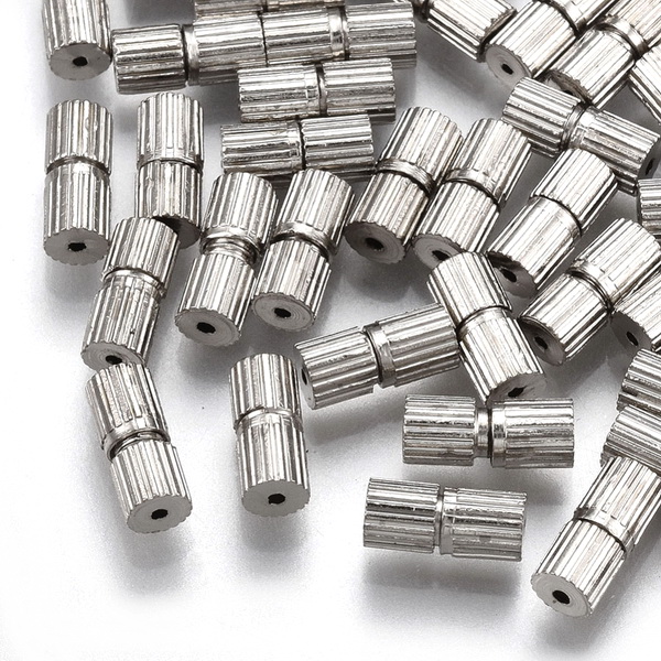 Inchizatoare argintiu inchis, cu filet, 7x3mm 1 buc