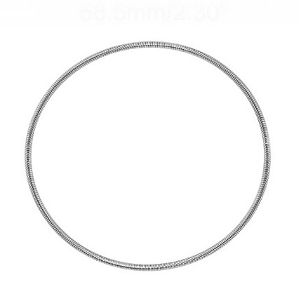 Bratara sarma french wire otel, spiralata, argintiu inchis, lungime 5.85cm, grosime 2mm 1 buc