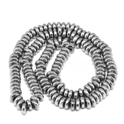 Hematit rondele 4x2mm, argintiu-sir 188 buc 1 buc