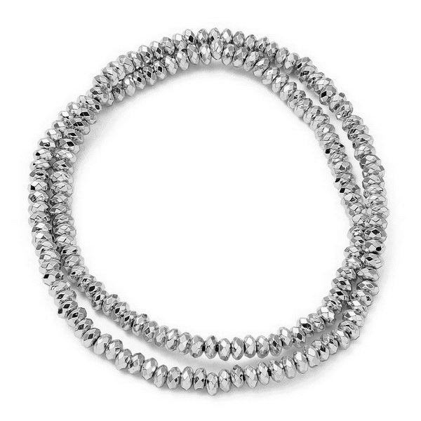 Hematit fatetat, rondele, argintiu inchis, 3x2mm-sir 190buc 1 buc