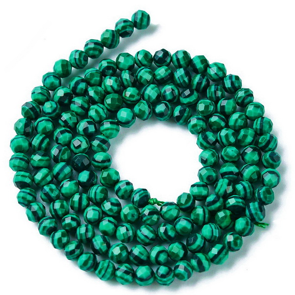 Malachit de sinteza, fatetat 2mm-sir 204 buc 1 buc