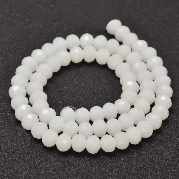 Cristale rondele 8x6mm, imitatie opal-sir 67-68 buc  1 buc