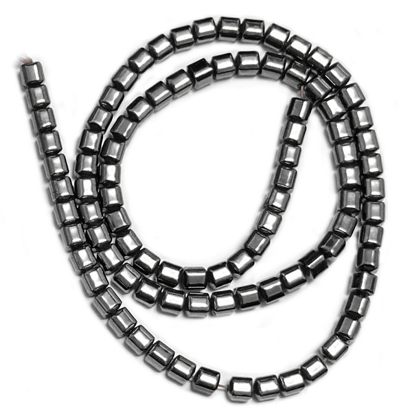 Hematit 4mm cu muchiile rotunjite-sir 95buc 1 buc