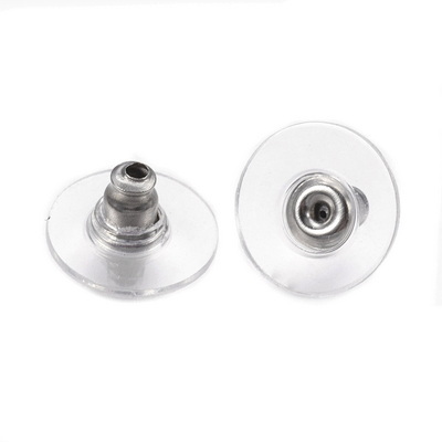 Dop cercei otel inoxidabil chirurgical 316, cu capac plastic, 11x6mm 1 buc