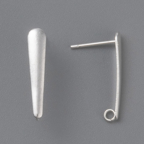 Tortite cercei otel inoxidabil 304, argintii, cu bucla, 15x3x1mm 2 buc