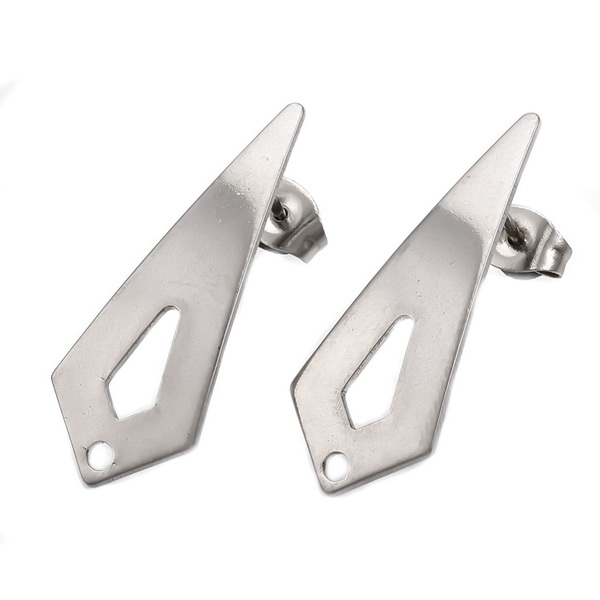 Tortite cercei otel inoxidabil 201, conice, 28x11mm, ac otel inozidabil 304 2 buc