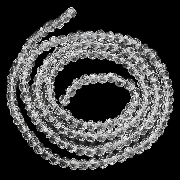 Cristale rotunde 3mm, transparente-sir 160 buc 1 buc