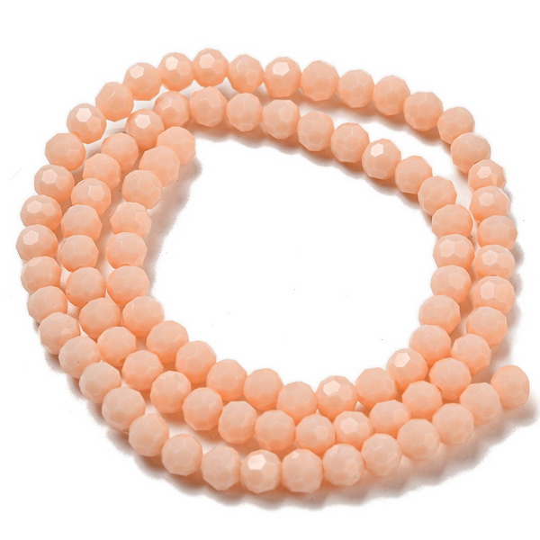 Cristale rotunde 4mm, opace, crem-roz-sir 92buc 1 buc