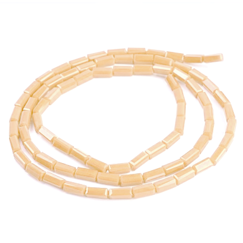 Cristale tubulare 7x7x3mm, crem-sir 68buc 1 buc