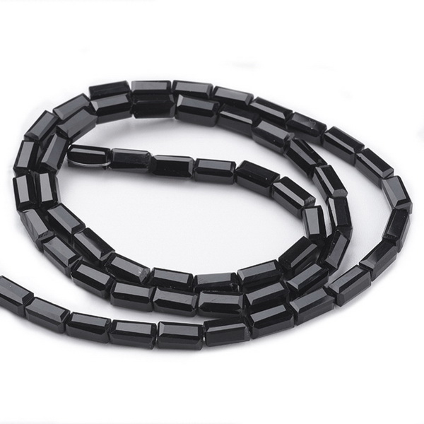 Cristale tubulare 7x7x3mm, negre-sir 80buc 1 buc