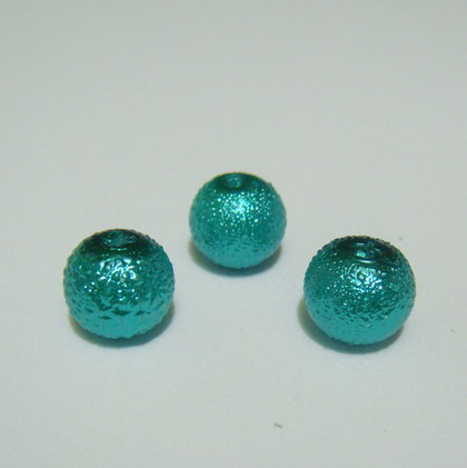 Perle sticla, stardust, verde pastel, 8mm