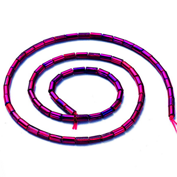 Cristale tubulare 4.5x2.5mm, electroplacate violet-sir 72buc 1 buc