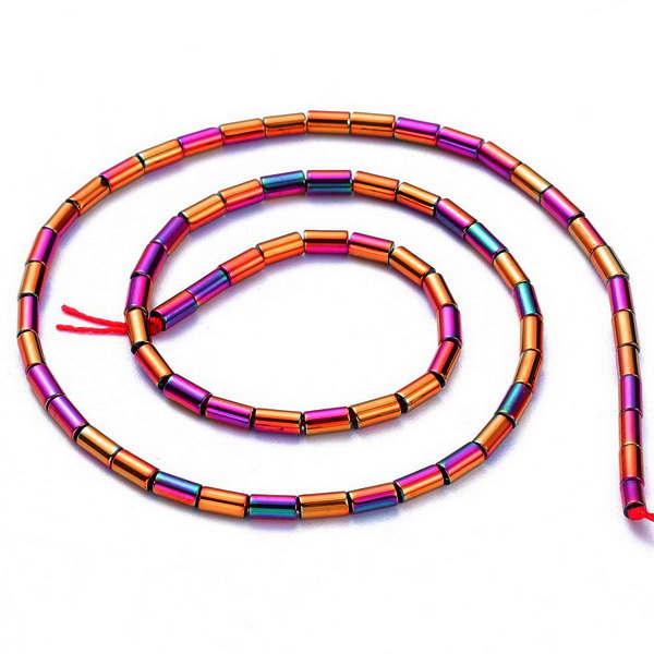 Cristale tubulare 4.5x2.5mm, electroplacate multicolor-sir 72buc 1 buc