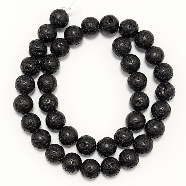 Lava sferica, neagra, 10mm-sir 38 buc 1 buc