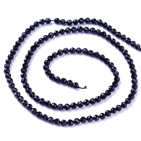 Cristale rotunde 3mm, negre-sir 130buc 1 buc