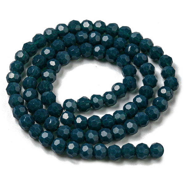 Cristale rotunde 4mm, opace, verde-turcoaz-sir 92 buc 1 buc