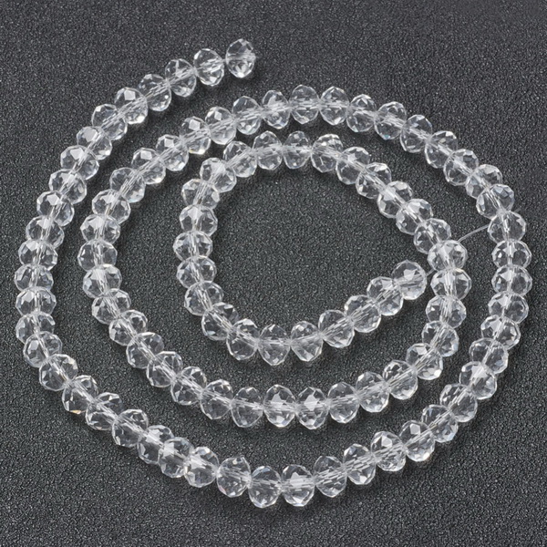 Cristale rondele 8x6mm, transparente-sir 64 buc 1 buc