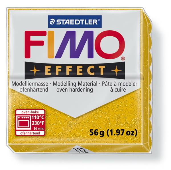 Plastelina fimo effect 56g cod cul 112 galben sidefat