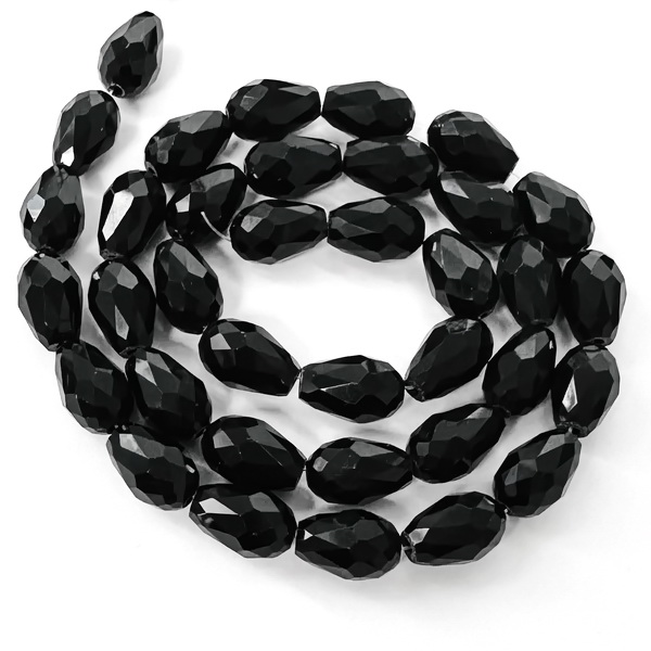 Cristale lacrima negre 15x10mm-sir 48 buc 1 buc
